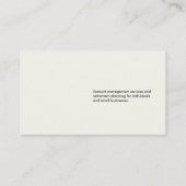 Overschrijdend rekeningcourant visitekaartje (Achterkant)