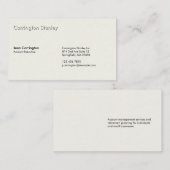 Overschrijdend rekeningcourant visitekaartje (Voorkant / Achterkant)