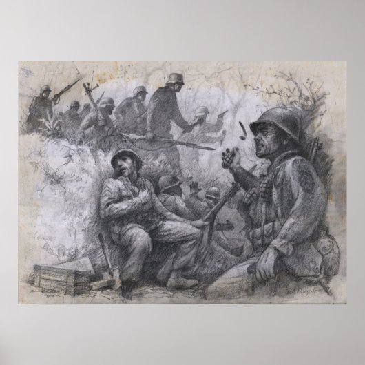 Overschrijding op Hill 468 Poster (Voorkant)