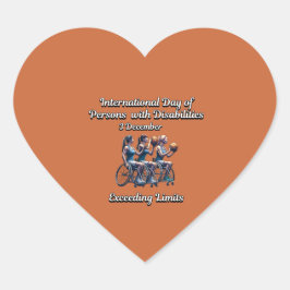 Overschrijding van limieten. Personen met een hand Hart Sticker