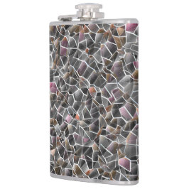 Overseinen van ruwe zalm en onregelmatige grijze m heupfles