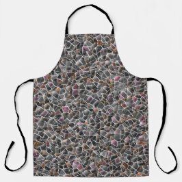 Overseinen van ruwe zalm en onregelmatige grijze m schort