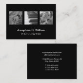 Oversize 3 foto's of logo zwart wit modern chic visitekaartje (Voorkant / Achterkant)