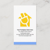 Oversize Gele Bulb Signage Elektrische Contractor Visitekaartje (Achterkant)