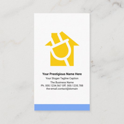 Oversize Gele Bulb Signage Elektrische Contractor Visitekaartje (Achterkant)