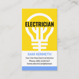 Oversize Gele Bulb Signage Elektrische Contractor Visitekaartje