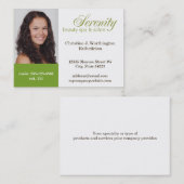 Oversize groen aangepaste headshot bedrijf logo visitekaartje (Voorkant / Achterkant)