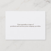 Oversize groen aangepaste headshot bedrijf logo visitekaartje (Achterkant)