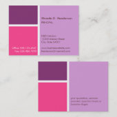 Oversize modern kleurenblok paarse professional visitekaartje (Voorkant / Achterkant)