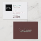 Oversize thumbnail logo gewoon chique wit bruin visitekaartje (Voorkant / Achterkant)