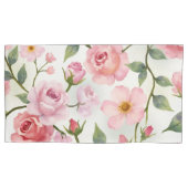 Oversized bloemen in roze kussensloop (Voorkant-Links)