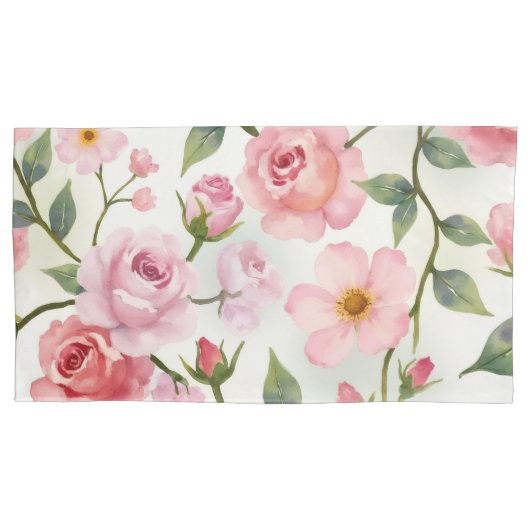 Oversized bloemen in roze kussensloop (Voorkant-Links)