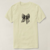 Oversized Coquette Zwart-wit Bow T-shirt (Design voorkant)