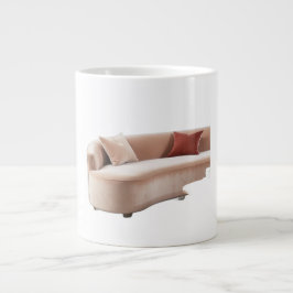 Oversized Curved Velvet Sofa Plush Luxury and Soft Grote Koffiekop