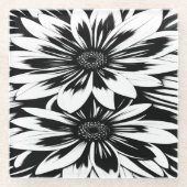 Oversized Flowers Glass Onderzetter Glazen Onderzetter (Voorkant)