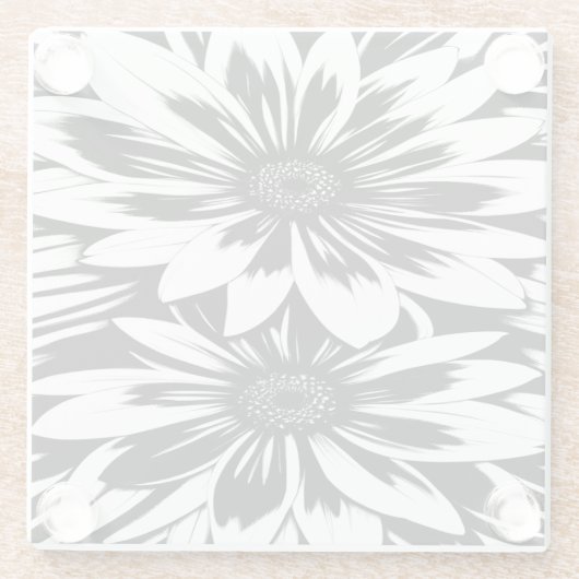 Oversized Flowers Glass Onderzetter Glazen Onderzetter (Achterkant)