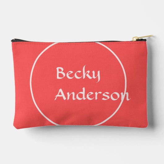 Oversized Initialen in rosé en rood Etui (Achterkant)