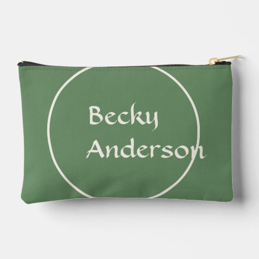 Oversized Initialen in Wit en Groen Etui (Achterkant)