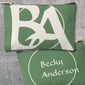 Oversized Initialen in Wit en Groen Etui