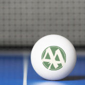 Oversized Initialen in wit en groen Pingpongbal (Net)
