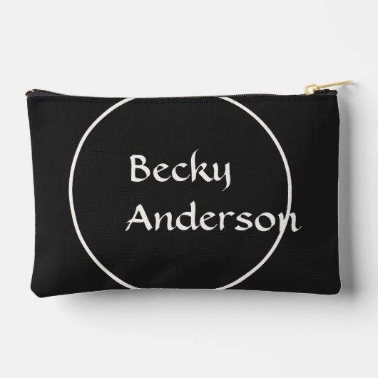 Oversized Initialen in wit en zwart Etui (Achterkant)