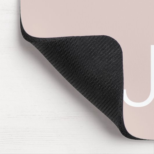 Oversized Monogram Initialen Roze Muismat (Hoek)
