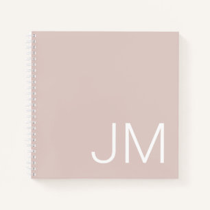 Oversized Monogram Initialen Roze Schetsboek Notitieboek