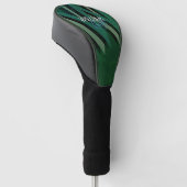 Oversized Monogram Naam Modern Groen Golfheadcover (Schuin)