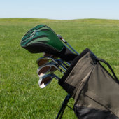 Oversized Monogram Naam Modern Groen Golfheadcover (Insitu)