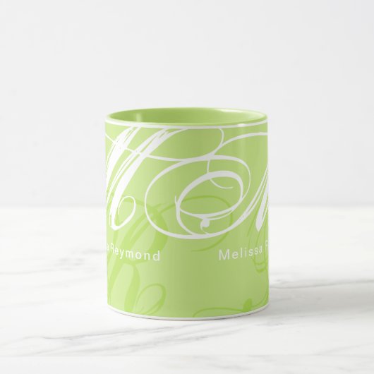 Oversized Monogram Printed-All-Over Limoen Mok (Midden)