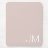 Oversized Monogram Roze Wit Initialen Muismat (Voorkant)