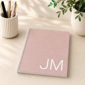 Oversized Monogrammed Initials Roze Notebook Notitieboek