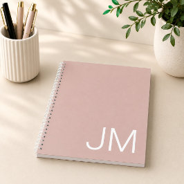 Oversized Monogrammed Initials Roze Notebook Notitieboek