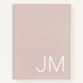 Oversized Monogrammed Initials Roze Notebook Notitieboek (Voorkant)