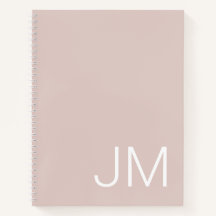 Oversized Monogrammed Initials Roze Notebook