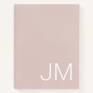 Oversized Monogrammed Initials Roze Notebook Notitieboek
