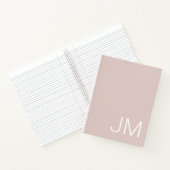 Oversized Monogrammed Initials Roze Notebook Notitieboek (Binnen)