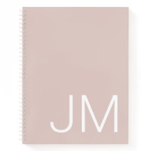 Oversized Monogrammed Initials Roze Roze Notebook