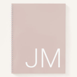 Oversized Monogrammed Initials Roze Roze Notebook Notitieboek