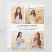 Oversized Photo Collage Modern Overlay Graduation Aankondiging (Achterkant)