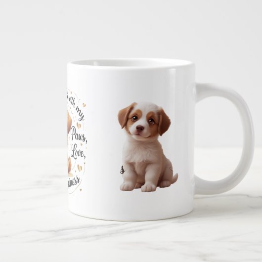 Oversized poten, overvloeiende liefde Mok (Rechts)