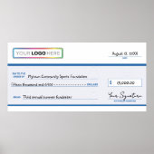 Oversized promotiecheque met bedrijfslogo poster (Voorkant)