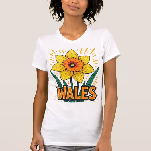 Oversized Retro Daffodil Celebratory Emblem T-shirt (Voorkant)