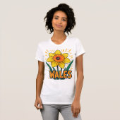 Oversized Retro Daffodil Celebratory Emblem T-shirt (Voorkant volledig)
