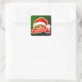 Oversized Santa Hat Cat Sticker – Cute Hidden Eyes (Tas)