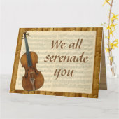 Oversized Serenade van groep, viool en muziek Kaart (Gele Bloem)