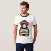 Oversized -shirt I Funny Monkey Graphic T-shirt (Voorkant volledig)