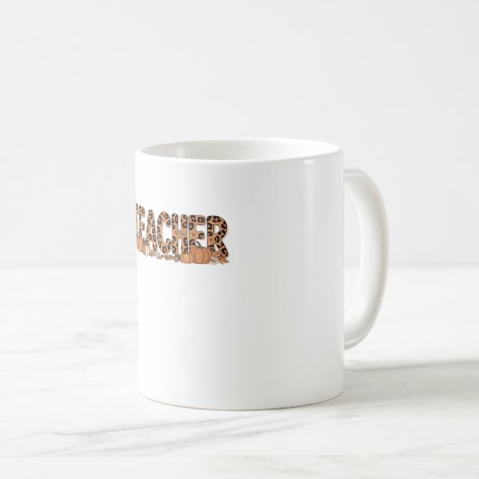 Oversized T-shirt voor leerkrachten Koffiemok (Voorkant rechts)