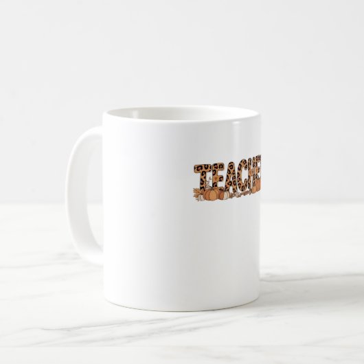 Oversized T-shirt voor leerkrachten Koffiemok (Voorkant links)