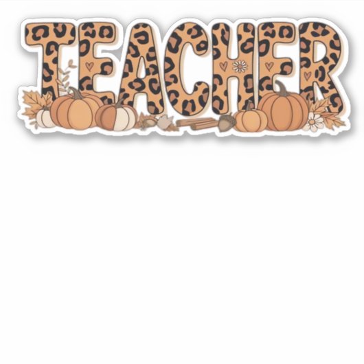 Oversized T-shirt voor leerkrachten Sticker (Voorkant)